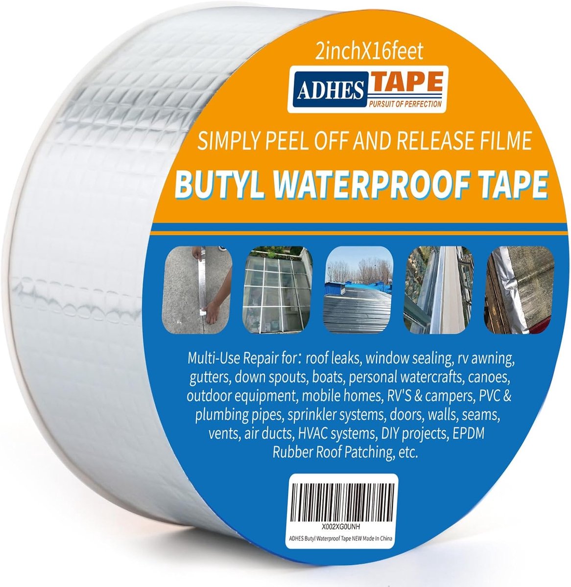 Butyl tape 2 in x 5 m - zilver aluminium - waterdicht - ideaal voor motorhomes - ShopVlot