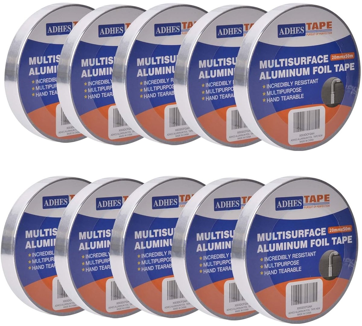 Aluminium folie tape 20mm x 50m - hittebestendig - tot 100°C - extra sterke hechting - ShopVlot