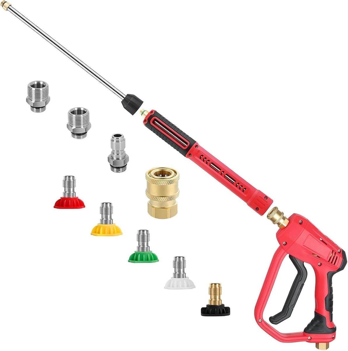 Hogedrukreiniger adapterset M22-14 mm - messing snelkoppelingen - 5000 psi - eenvoudig aansluiten - ShopVlot