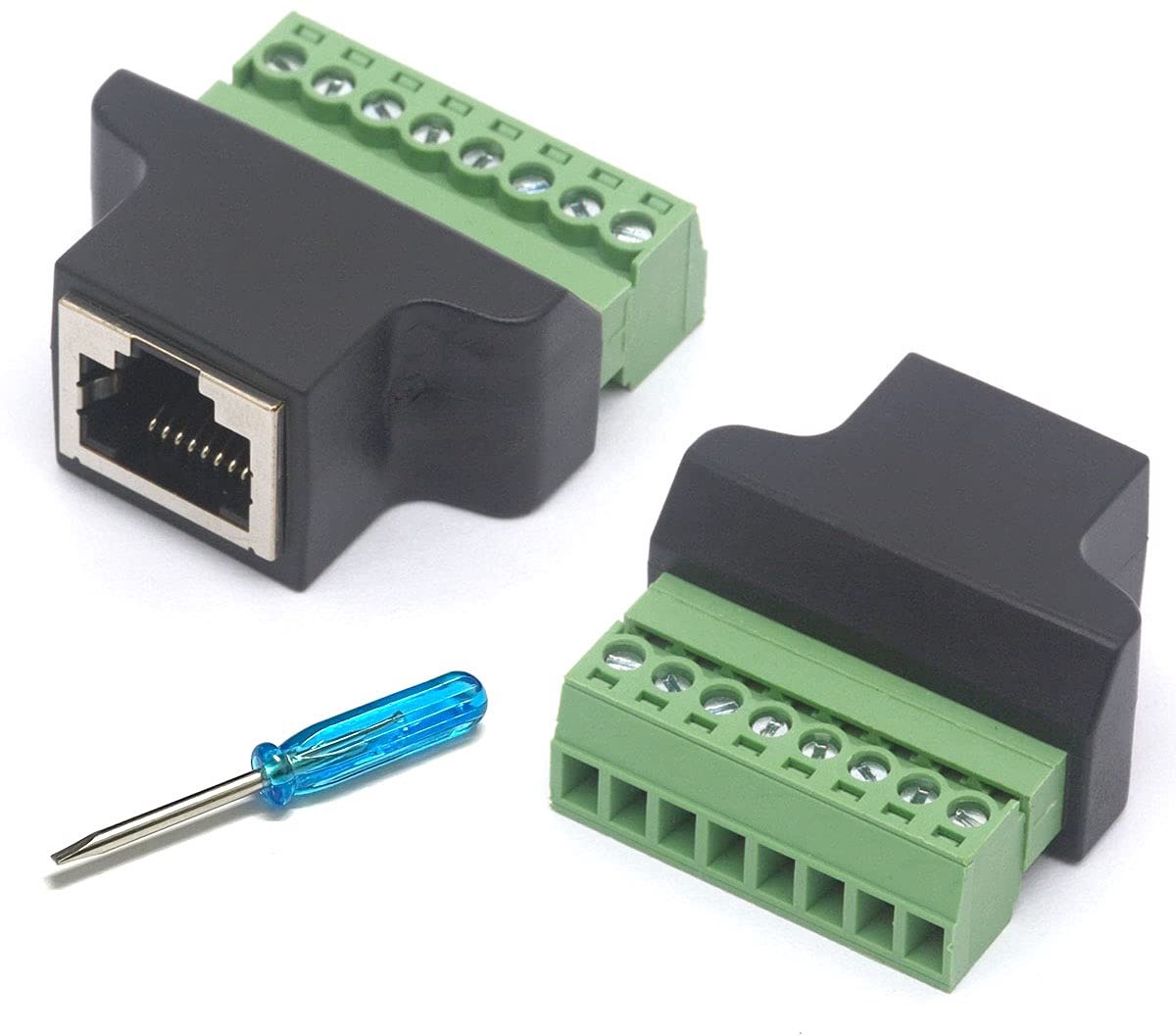 Ethernet RJ45 vrouwelijke connector - 8 pin schroefaansluiting - Cat7 Cat6 Cat5e - ideaal voor netwerkanalyses - ShopVlot