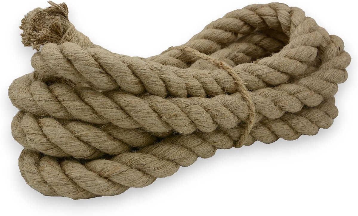 Jute touw Ø 20 mm - natuurlijke vezels - duurzaam - ideaal voor doe-het-zelf projecten - ShopVlot