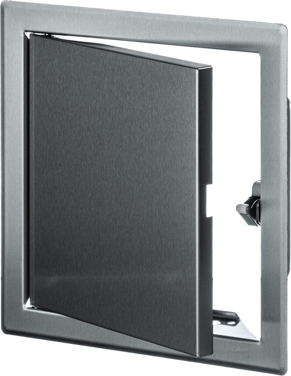 Inspectieventiel 20 x 20 cm - RVS - Drukdeur met sluitmechanisme - Eenvoudige toegang tot leidingen - ShopVlot