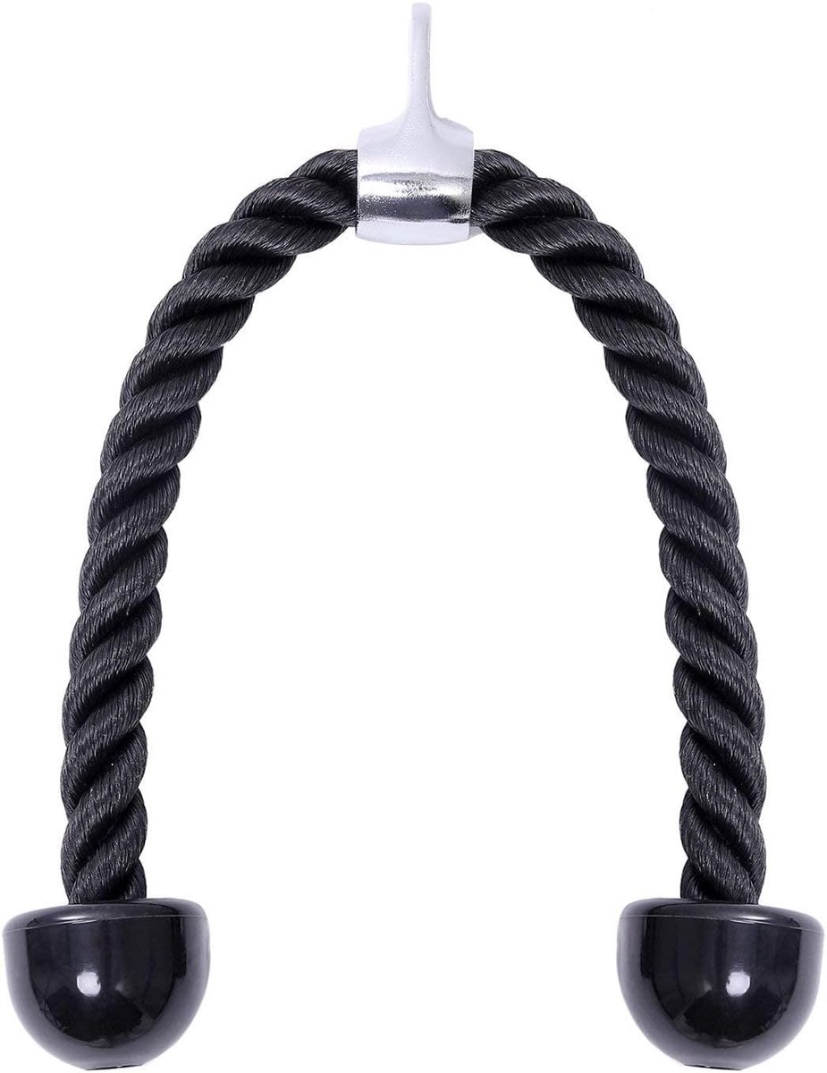 Triceps-touw 26-27" - Heavy Coated Nylon - Weerstandsgrepen - Ideaal voor krachttraining - ShopVlot