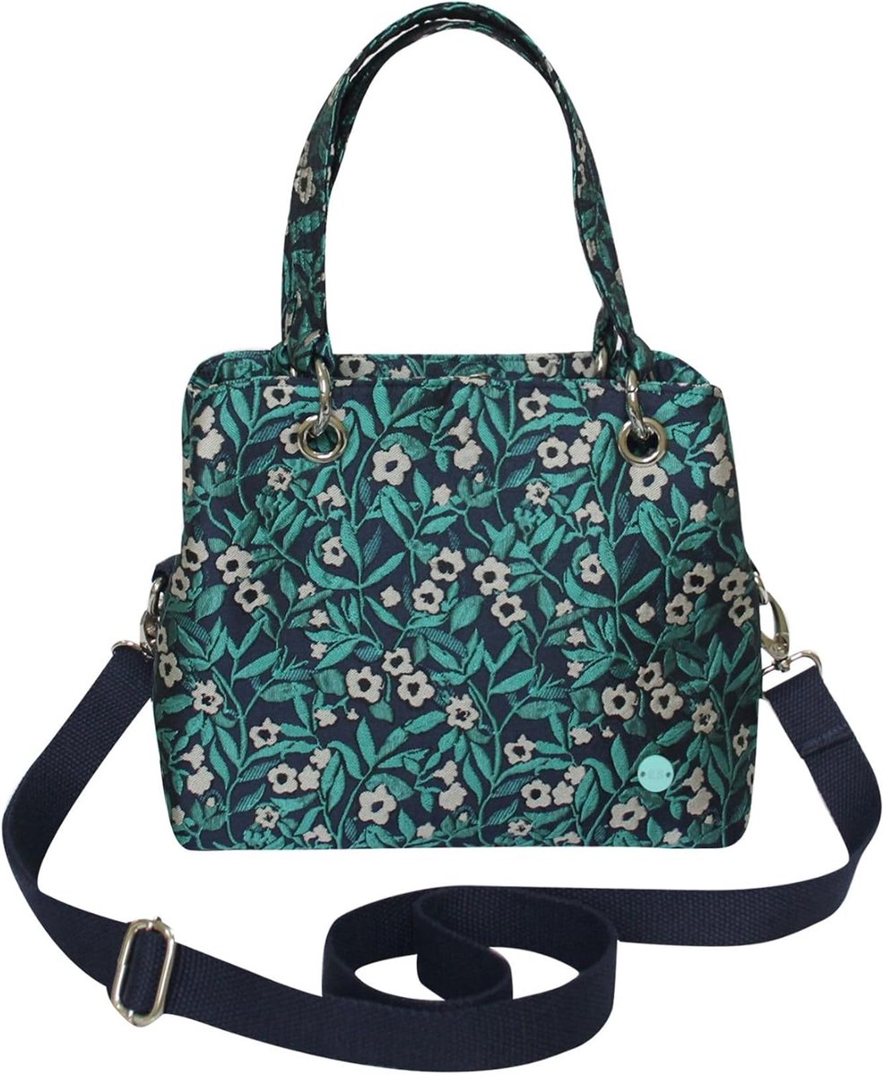 Schoudertas 26 x 21 cm - Jacquard met 3 vakken - Magnetische sluiting - Elegant en veelzijdig - ShopVlot
