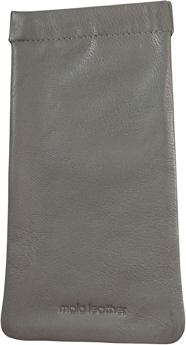 Bril etui breed 17,5 × 9 cm - echt leer - zachte beschermcase - ideaal voor brillen of zonnebrillen - ShopVlot