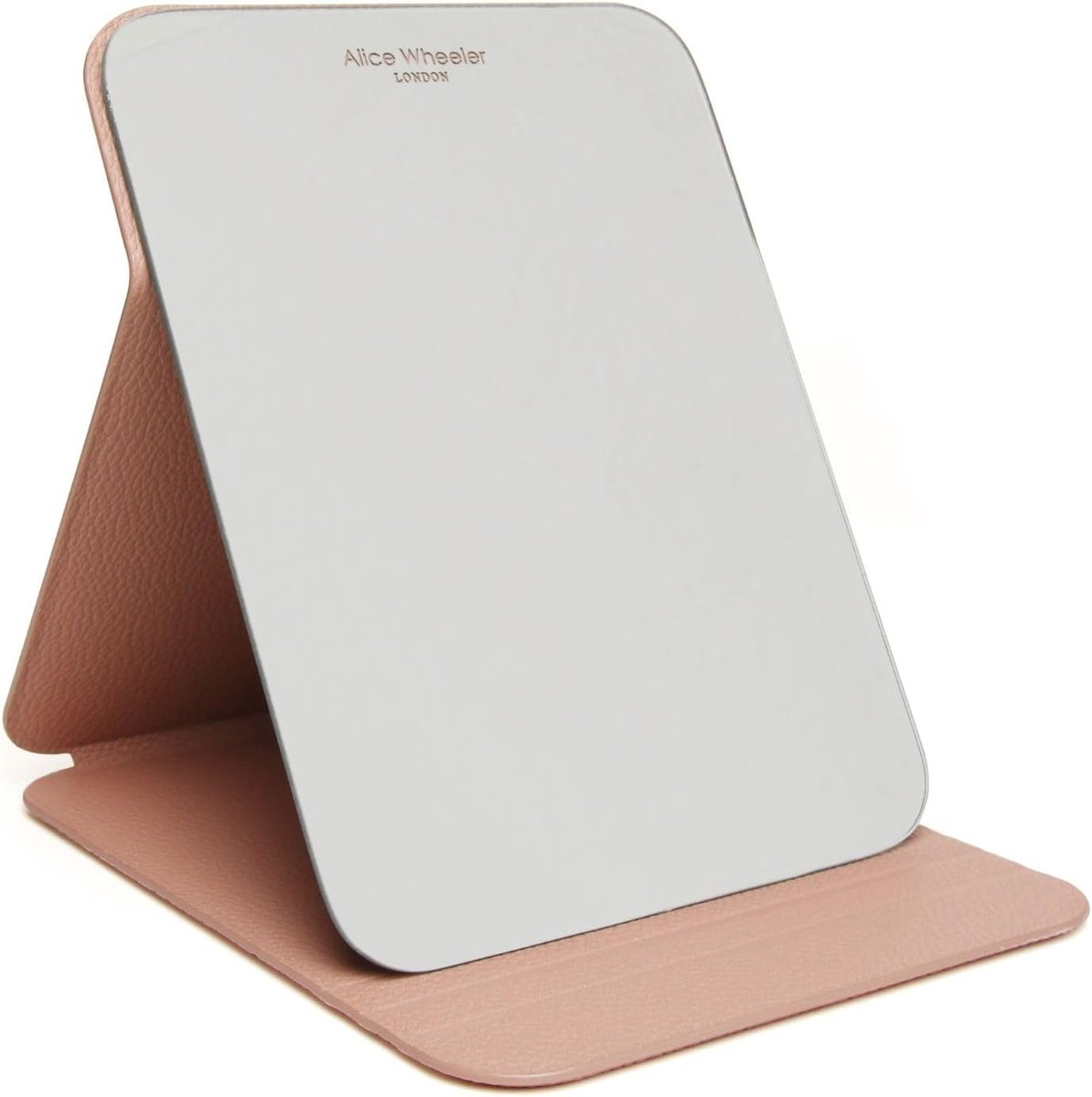 Make-up spiegel - 21 x 16 cm - vegan leder - stijlvol en praktisch voor onderweg - ShopVlot