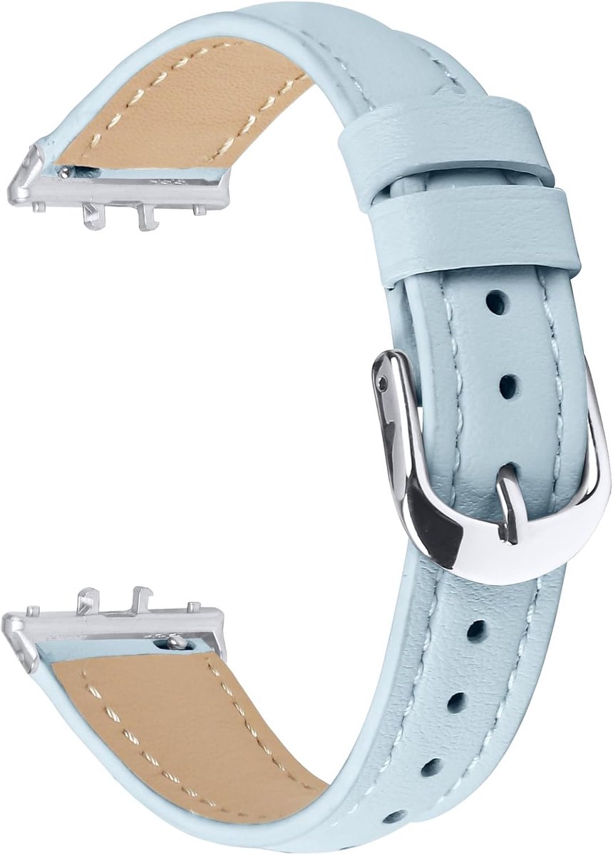 Horlogeband Galaxy Watch Fit 3 - Elegante echte leren band - Zilveren sluiting - Perfect voor elke gelegenheid - ShopVlot