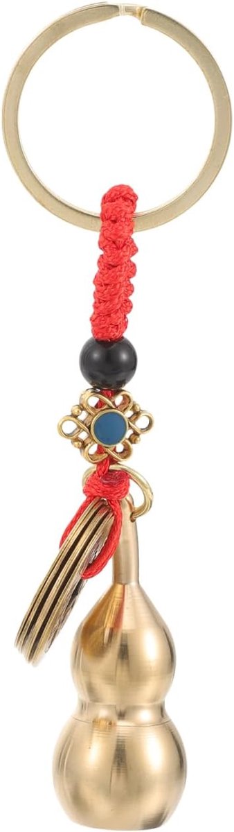 Feng Shui sleutelhanger - koperen Wu Lou pompoen - geluk en welvaart - decoratie voor succes - ShopVlot