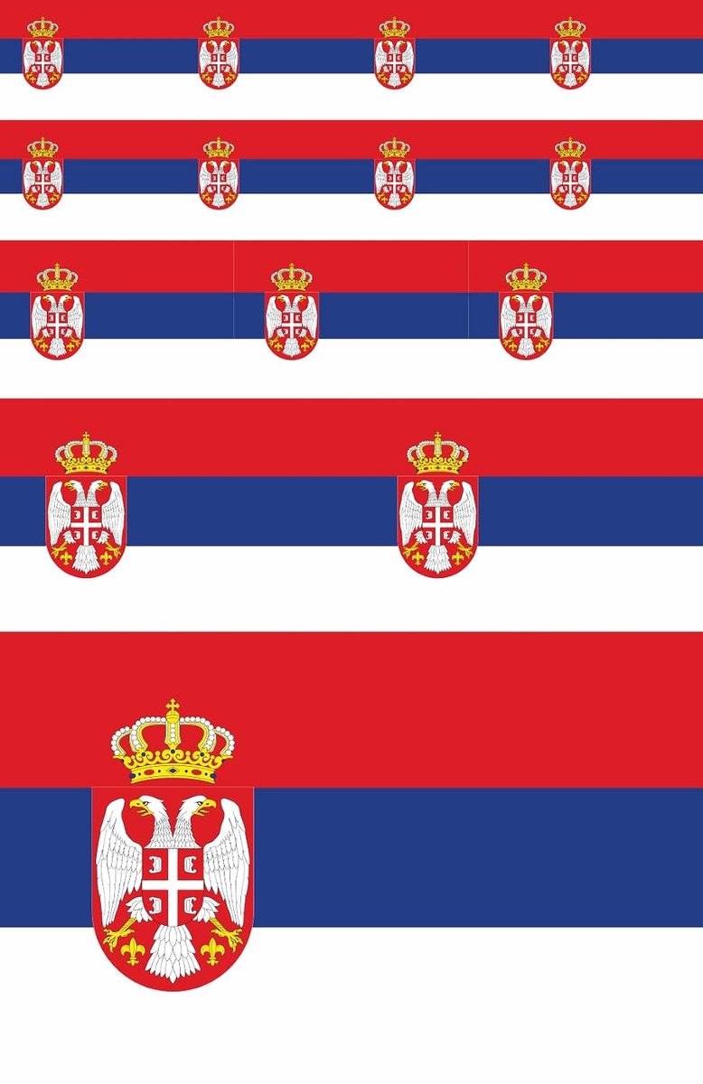 Sticker set Servië vlag - vinyl - waterbestendig - ideaal voor auto en motorfiets - ShopVlot