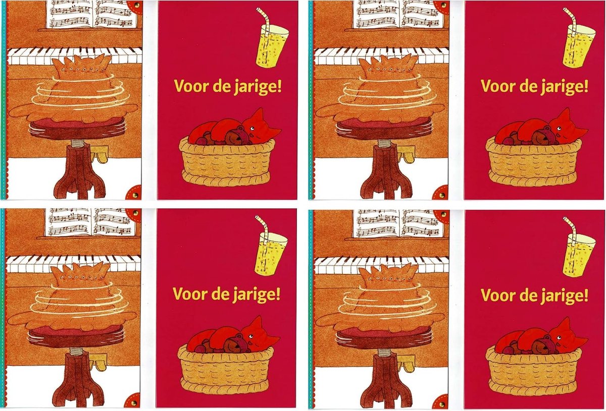 Verjaardagskaarten 8 luxe - 12 x 17 cm - Vouwkaart met gekleurde envelop - Perfect voor feestelijke momenten - ShopVlot