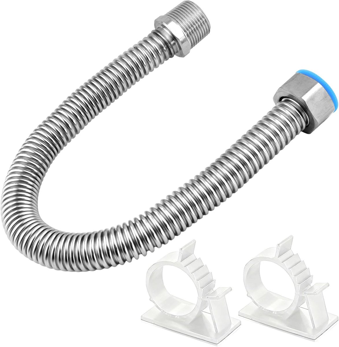 Corrugated tube 3/4 inch - 304 roestvrij staal - flexibele verbinding - ideaal voor toilet en wasmachine - ShopVlot