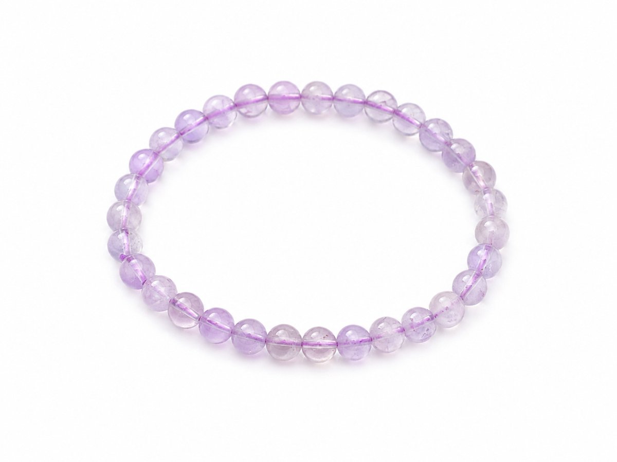 Amethist lavendel Armband – 6 mm Kralen – Diameter 17 cm – Elastische Edelsteenarmband - Armband - Edelsteen armband - Paars edelsteen armbad – Amethist Lavendel