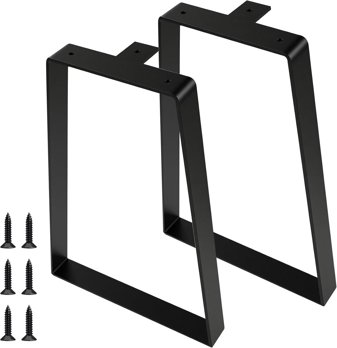 Tafelpoten 35 cm - Metalen poten - Zwart - Ideaal voor meubels - ShopVlot
