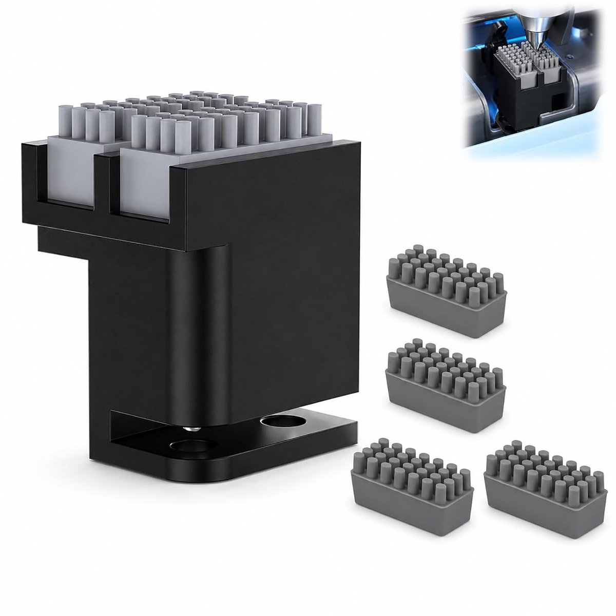 Mondstuk reiniger voor 3D-printer - bamboe met siliconen borstels - verbeterde printkwaliteit - duurzame accessoires - ShopVlot