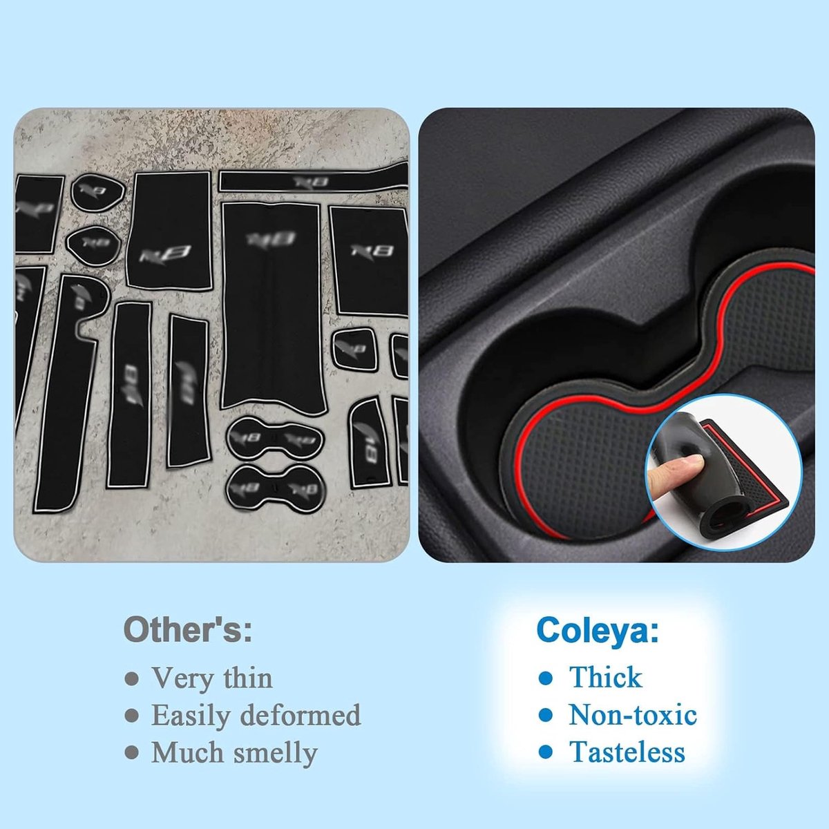 Deurslot pads Kia Sportage NQ5 (AT) - Rood - Antislip matten - Eenvoudig schoon te maken - ShopVlot