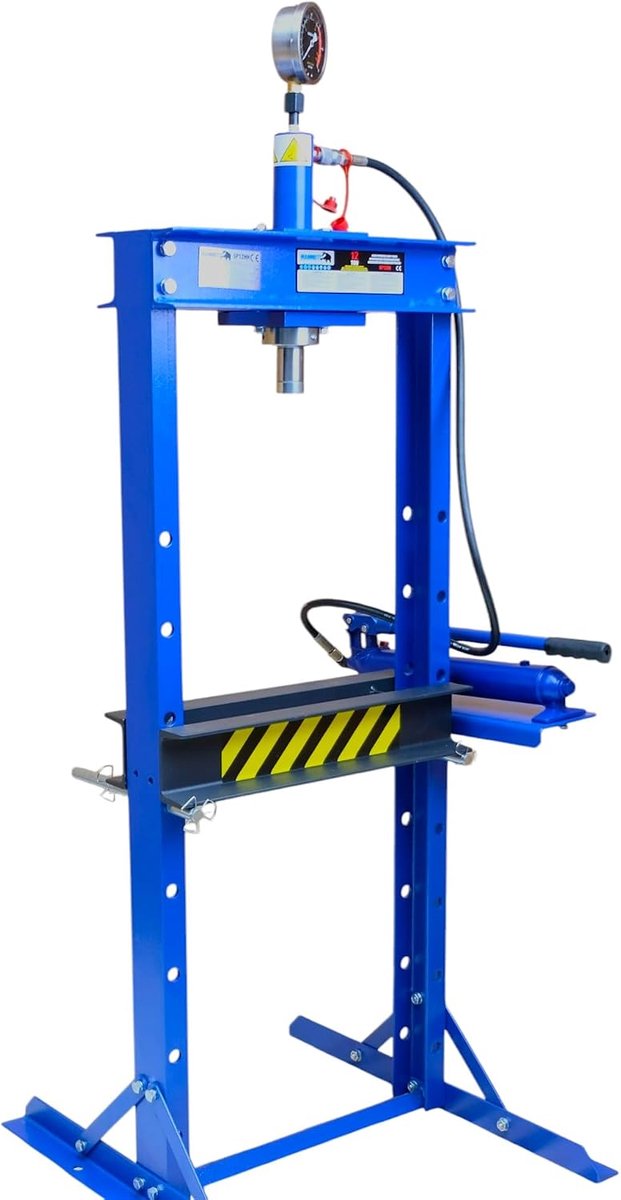 Hydraulische pers 12t - handbediende industriële pers - drukmeter - ideaal voor precisiewerk - ShopVlot