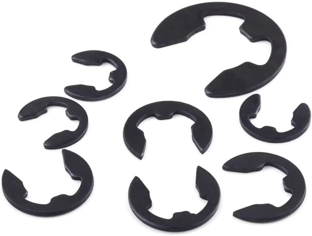 E-clip externe bevestigingsring 6mm - Manganese staal - Hoge hardheid - Ideaal voor asbevestiging - ShopVlot