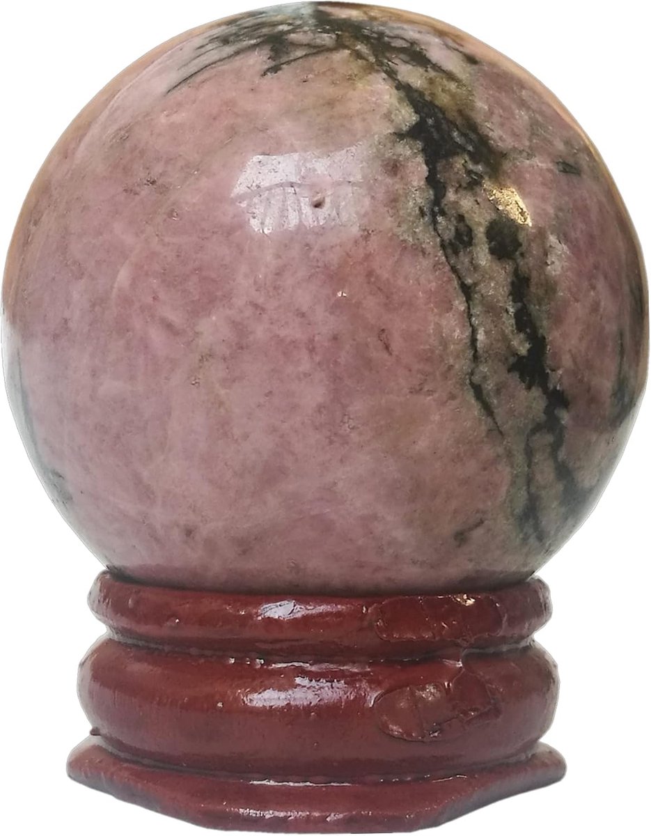 Healing Crystal Bal 40mm - Rhodoniet - Chakra Aura Decoratie - Voor meditatie en zelfreflectie - ShopVlot