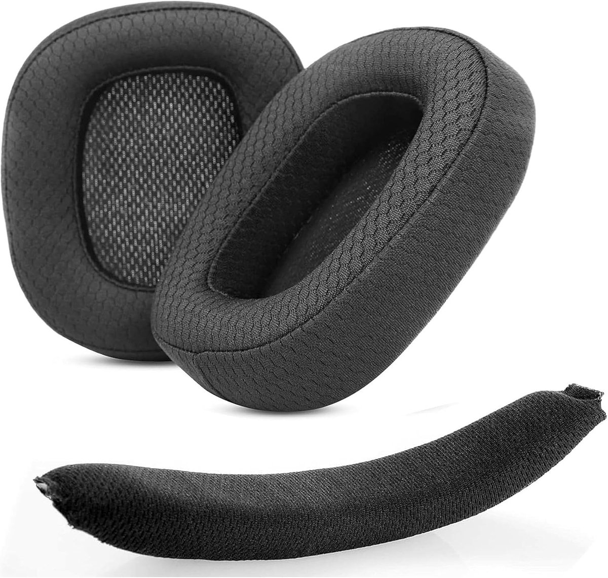 Oorkussens & Hoofdband Vervanging - Ademend Stof - Hoogwaardige Schuim - Optimale Comfort voor Logitech G533 - ShopVlot