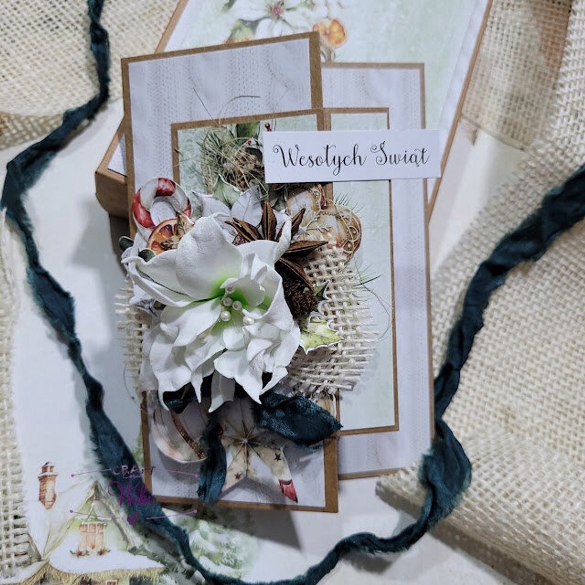 Natuurlijk Wit Jute Lint 5cm x 9.14m voor Decoratie & Knutselen