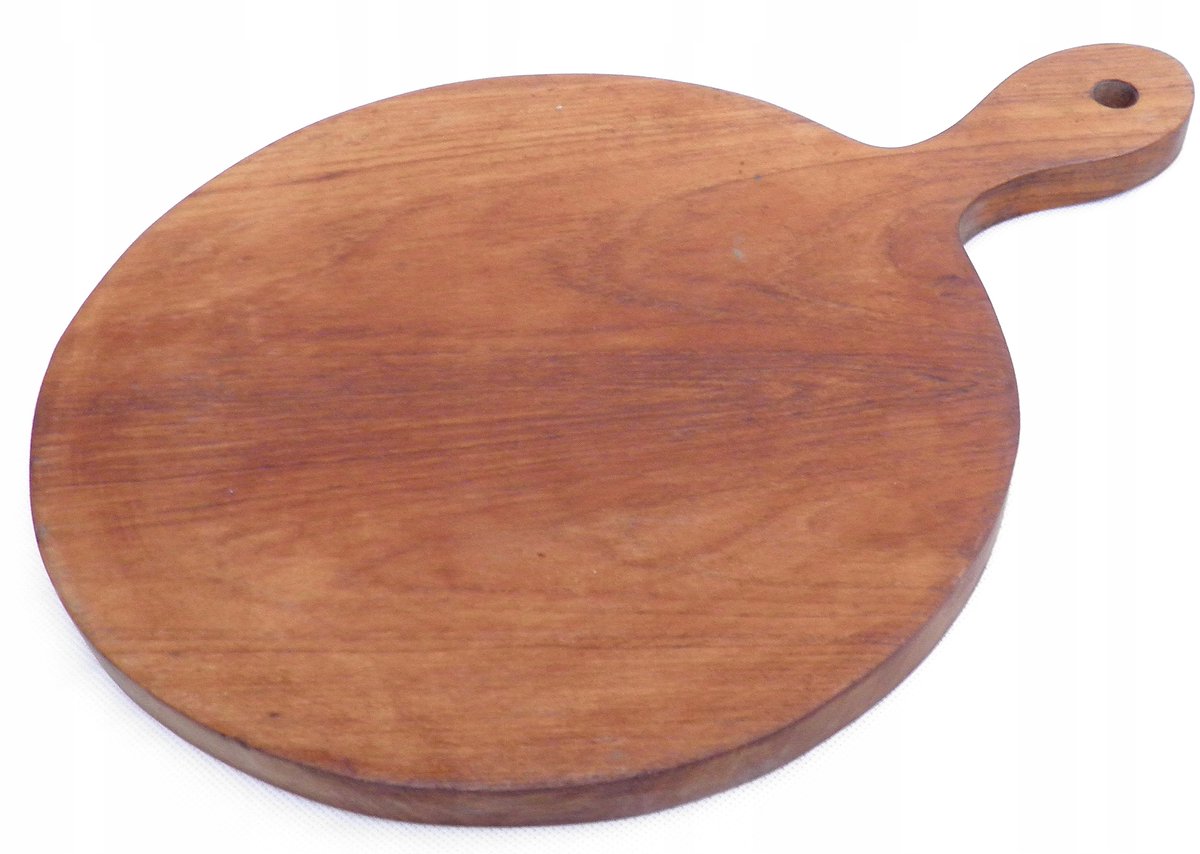Teak Serveerplank met Handvat - Ø 29,5 cm