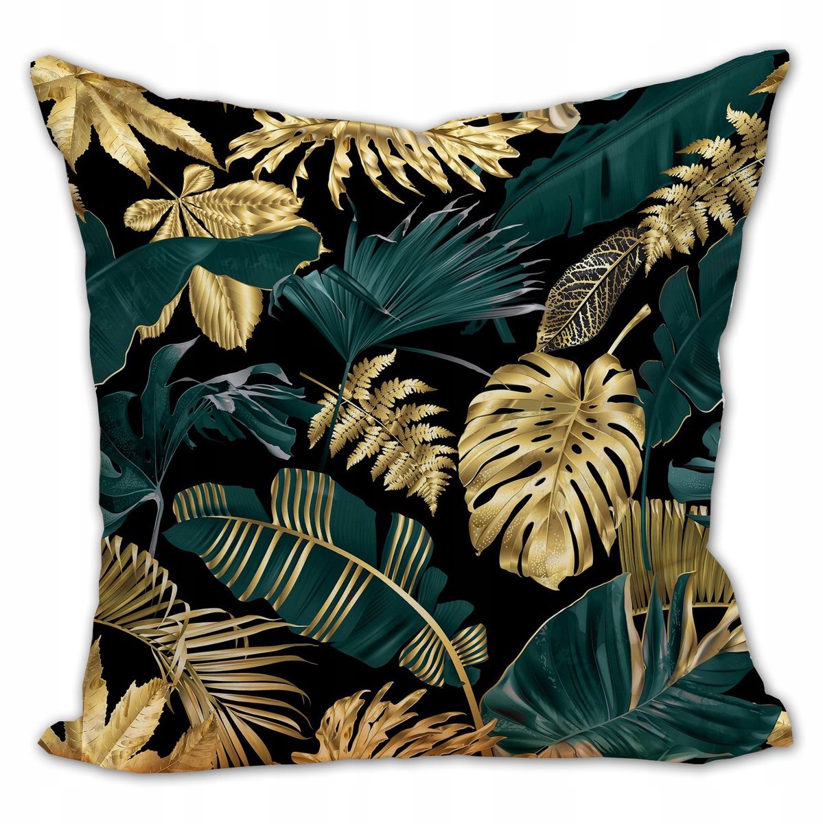Dubbelzijdig Fluwelen Kussenhoes 40x40cm - Groene Bladeren