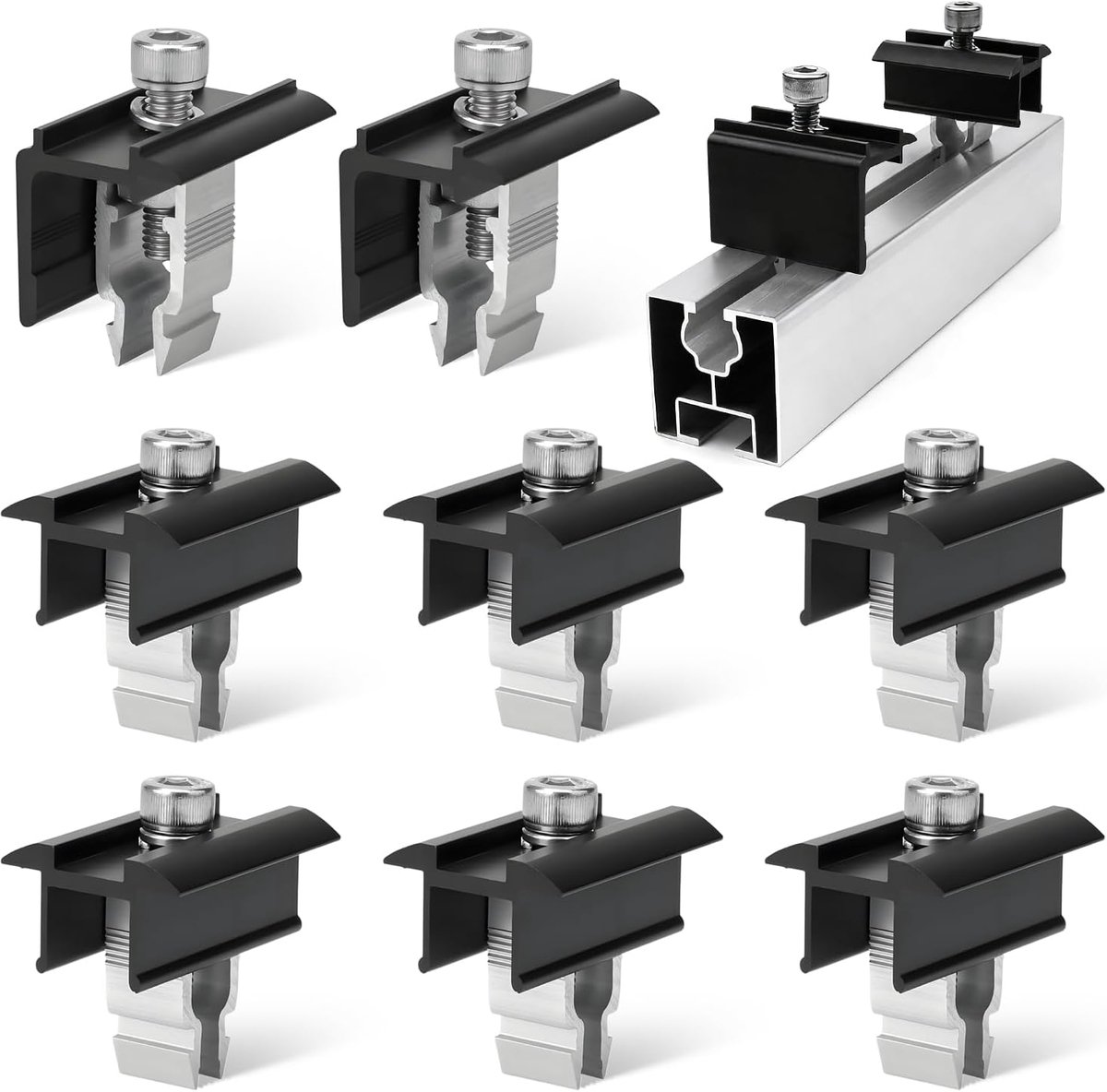 PV terminals 30 mm - set van 8 - eindklemmen - geschikt voor zonnepanelen op daken en balkons - ShopVlot