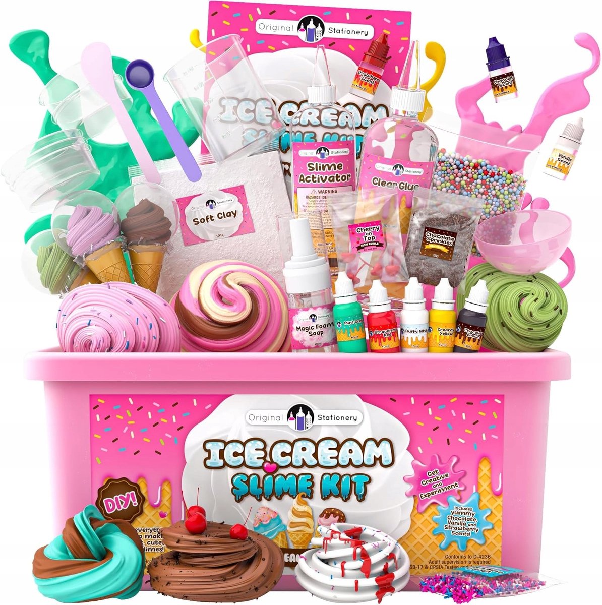 Merkloos Slime Maken Set Kinderen - IJssalon & Muffins Thema