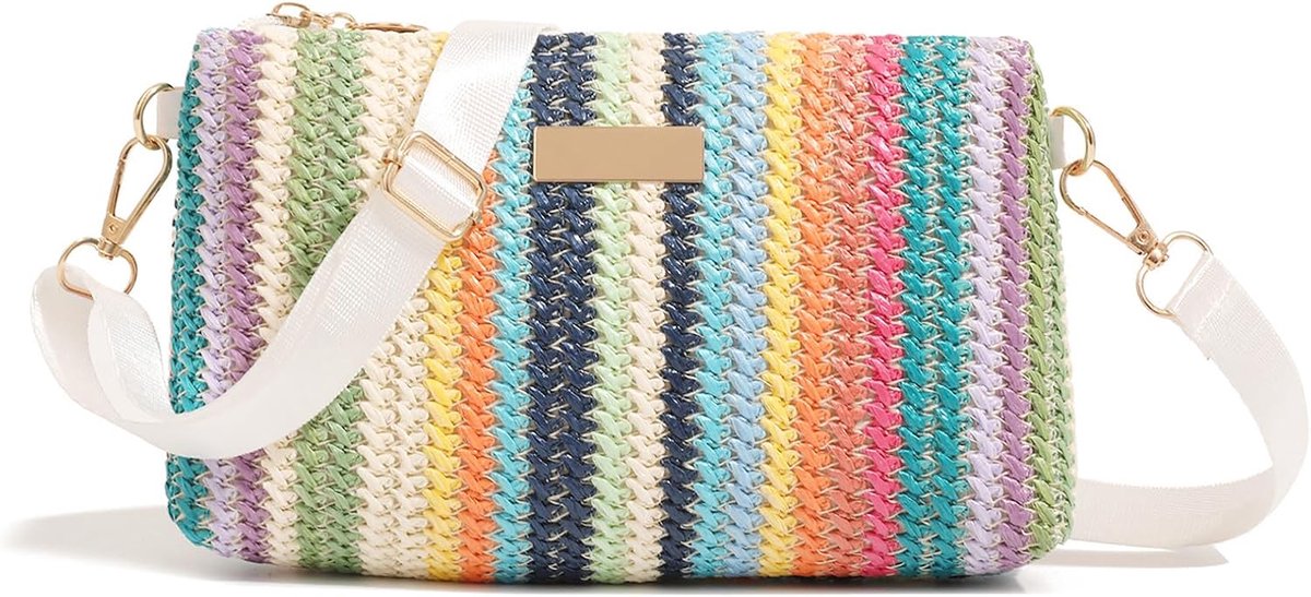 Stro strandtas voor vrouwen - grote schoudertas - trendy ontwerp - ideaal voor stranduitstapjes - ShopVlot
