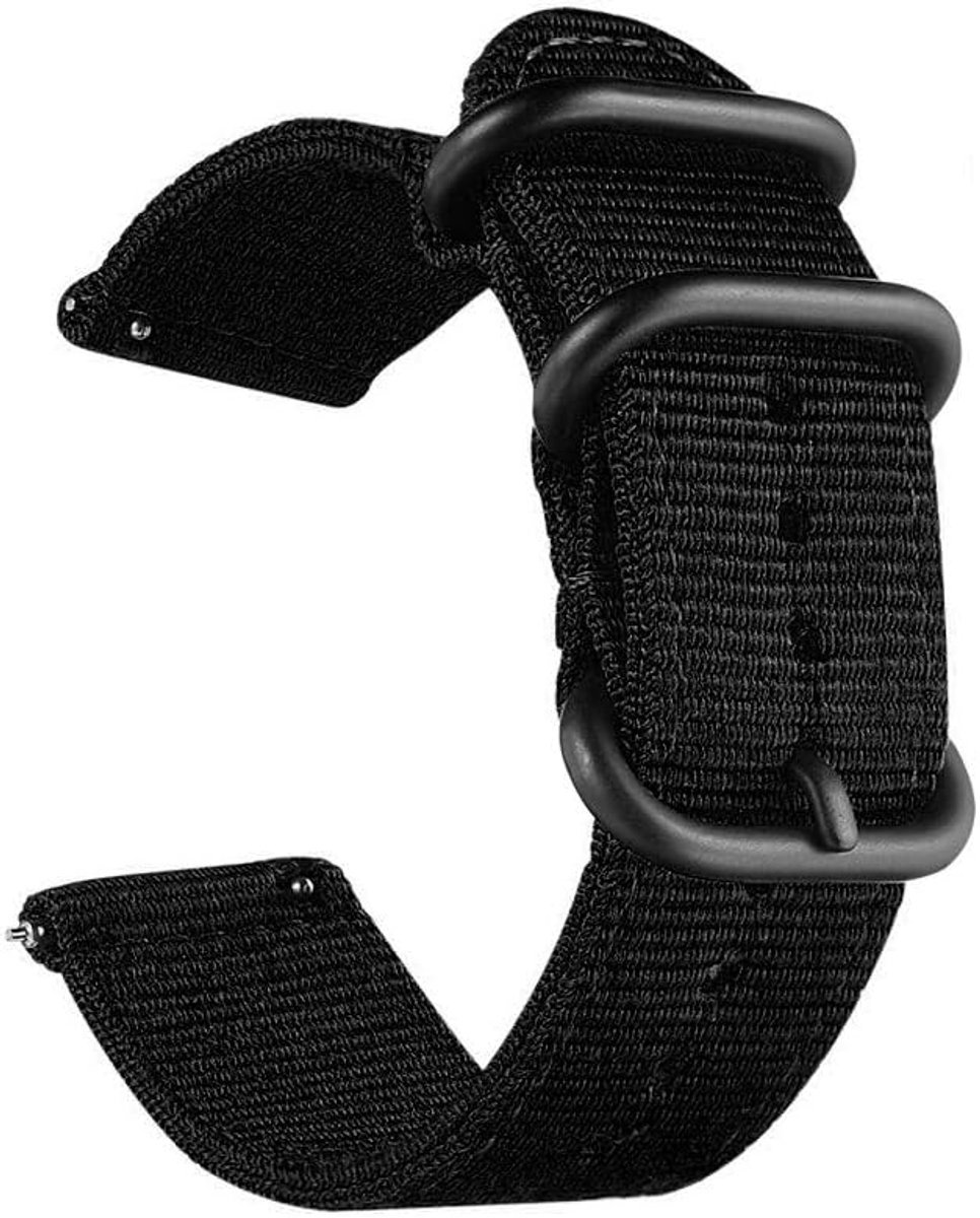 Nylon canvas horlogeband 20mm 22mm 18mm 24mm - vervangband - verstelbare sluiting - ideaal voor sporthorloges - SnelShoppen