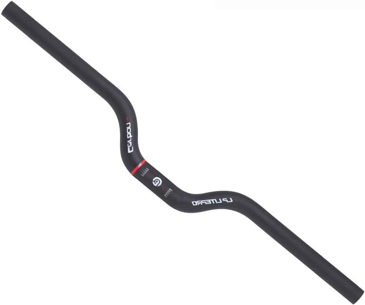 Opvouwbaar Fietsstuur - BMX Stuur Koolstofvezel - Fietsen Comfortabeler - Lichtgewicht Koolstofvezel - 580mm 25.4mm - Mat Zwart