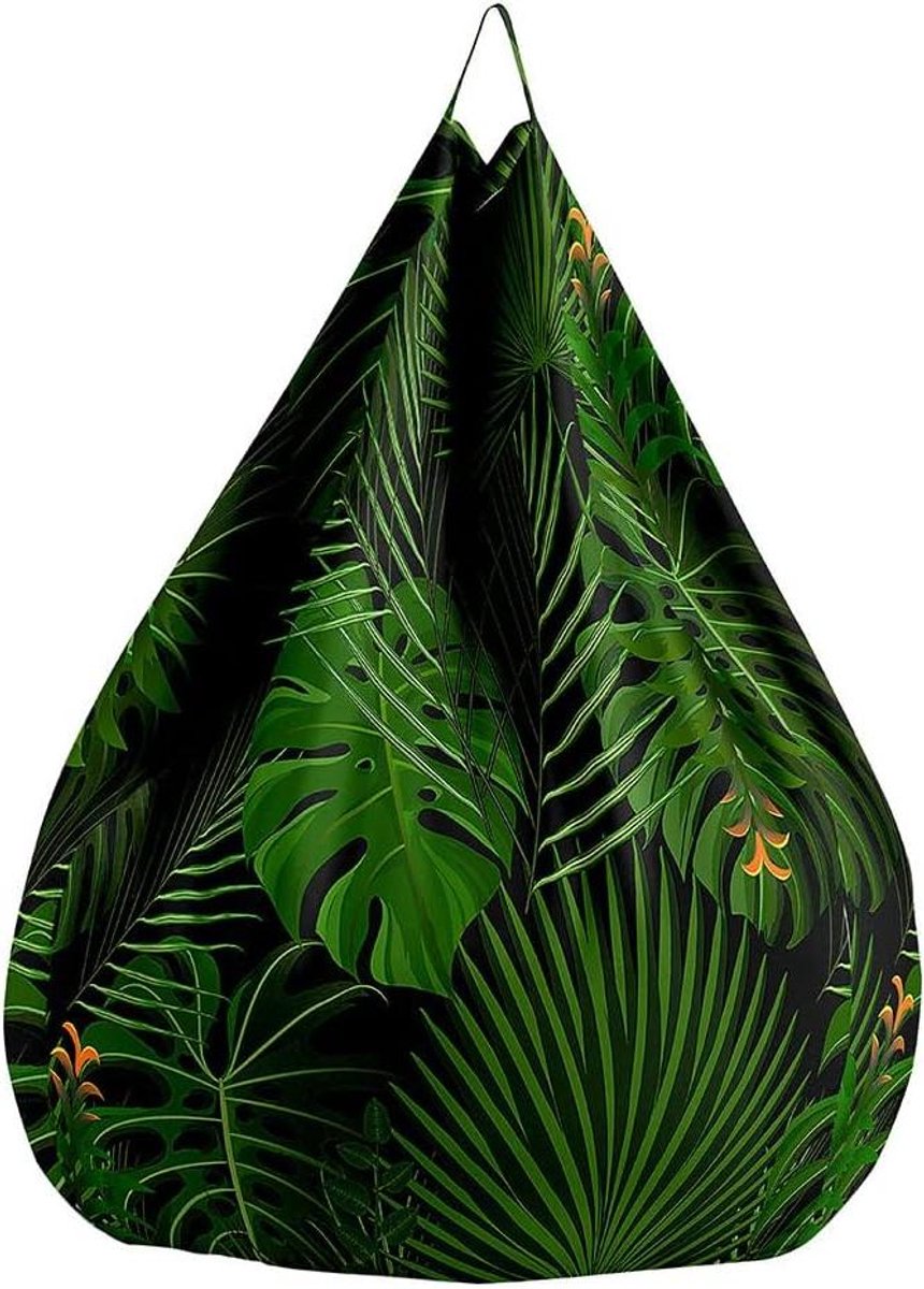 Bean Bag Cover - Zitzakhoes Opbergzak - Speelgoed Opbergen - Dubbele Functie - 90x110cm - Donkergroen