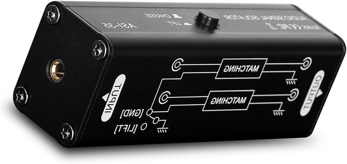 Audio Ground Loop Isolator - Brom Eliminator - Helder Geluid - Dubbele Aardingsmodi - 35 Mm - Aluminiumkleurig