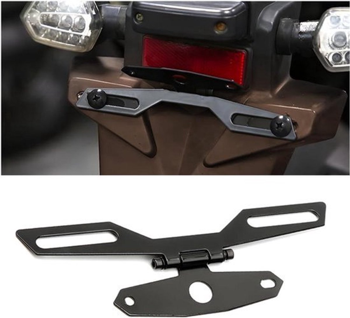 Achterlicht Universele Motor Verstelbare Kentekenhouder Vouwbare Achterlicht Houder voor Motor ATV