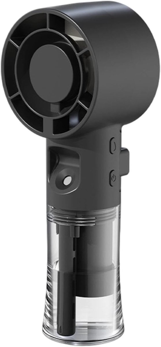 Draagbare ventilator - Spuitventilator - Turboventilator - met spuitfunctie - Mini - Handventilator -Voor reizen/buitenactiviteiten/kamperen - Zwart
