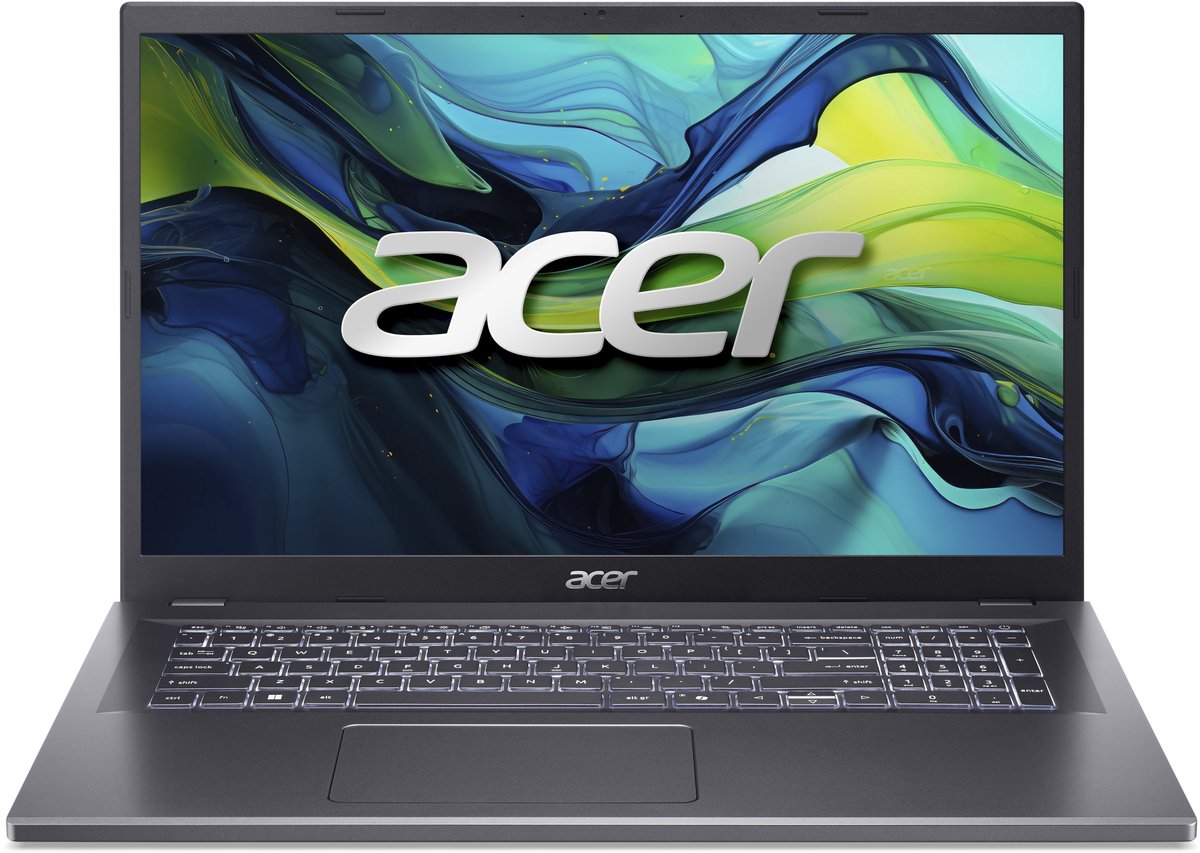 Aspire 17 A17-51M-574U - Laptop - 17 inch - Core 5 - 32GB - 1TB SSD - Verlicht toetsenbord - Grijs
