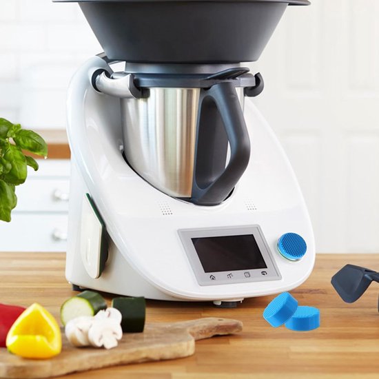Schakelaarhoes Keukenmachine - Beschermhoes Siliconen - Schakelaars Beschermen - Oliebestendig Zacht Materiaal - 8 cm Diameter - Blauw — afbeelding 3