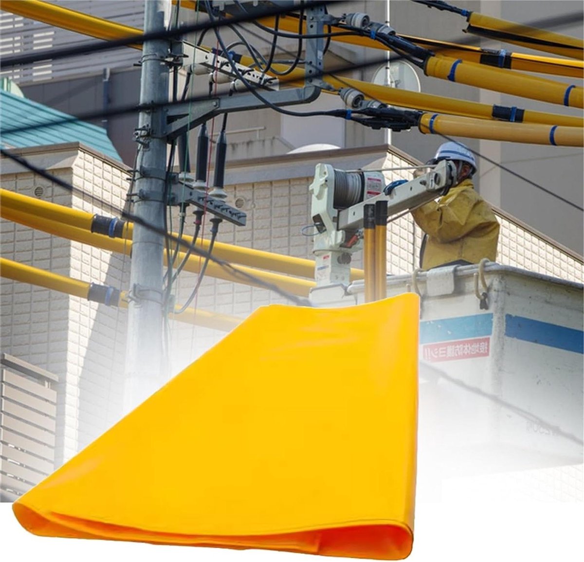 Hoogspannings isolatiedeken - Veiligheidsdeken Elektricien - Elektrisch Werk - 15 mm Verdikte EVA-hars - 100x150 cm - Grijs