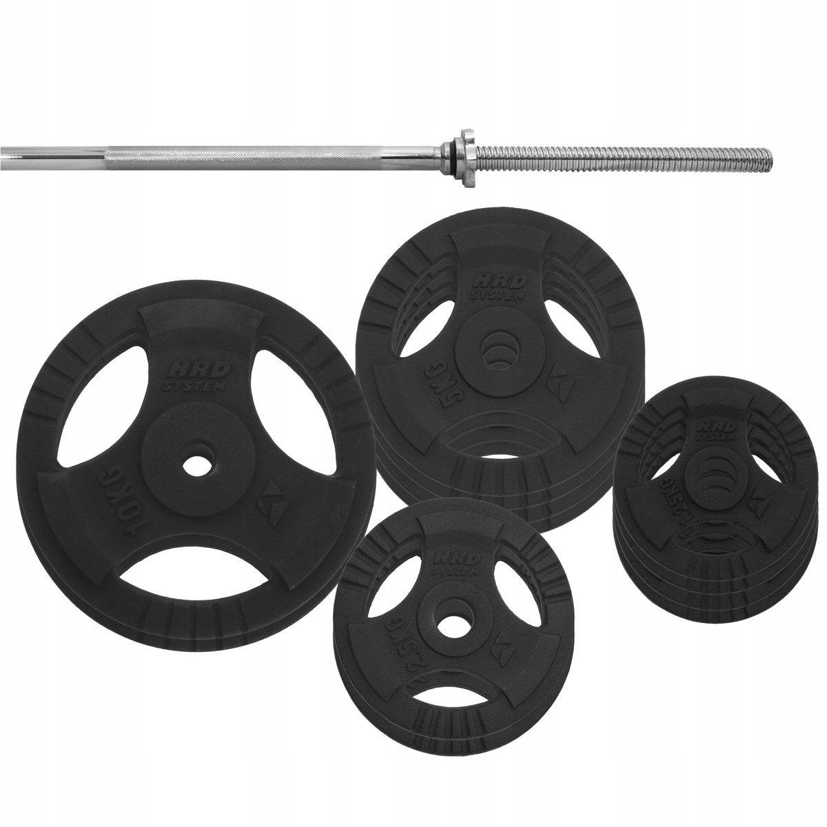 Merkloos IJzeren Halterset 57 kg met Rechte Barbell 180 cm