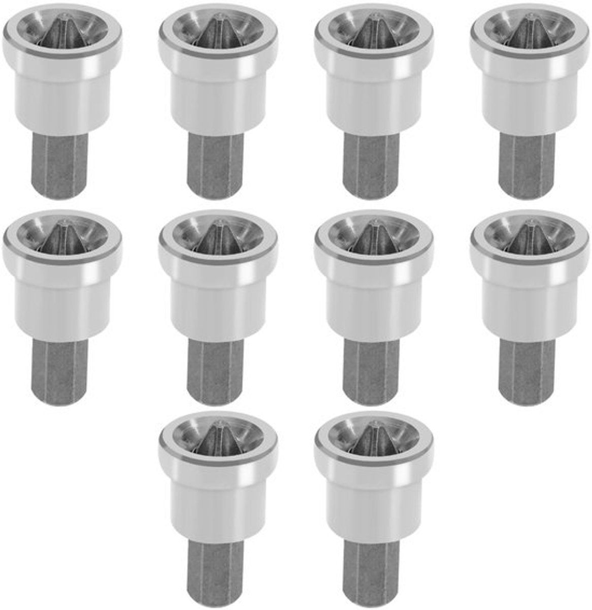 10PCS Drywall Dimpler Bit Magnetisch 1/4" Hex Shank Drywall Locator Schroevendraaier 25mm PH2 Bits S2 Legering Staal voor Drywall Schroef Diepte Stop Limiet