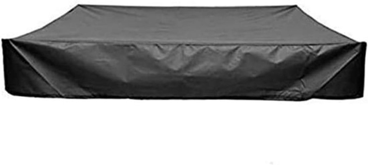 Afdekking Zandbak - Zwembadhoes - Zandbakafdekking - Afdekzeil - Vierkante Zandbakafdekking - Met Trekkoord - Waterdicht, Winddicht - Geschikt Voor Zandbak, Zwembad, Terras - 150 X 150 X 20 cm - Zwart