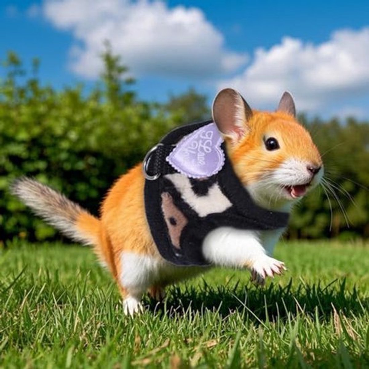 Klein Dieren Harnas en Leash Set - Luipaardprint, Zachte Ferret Kleding voor Buitenshuis