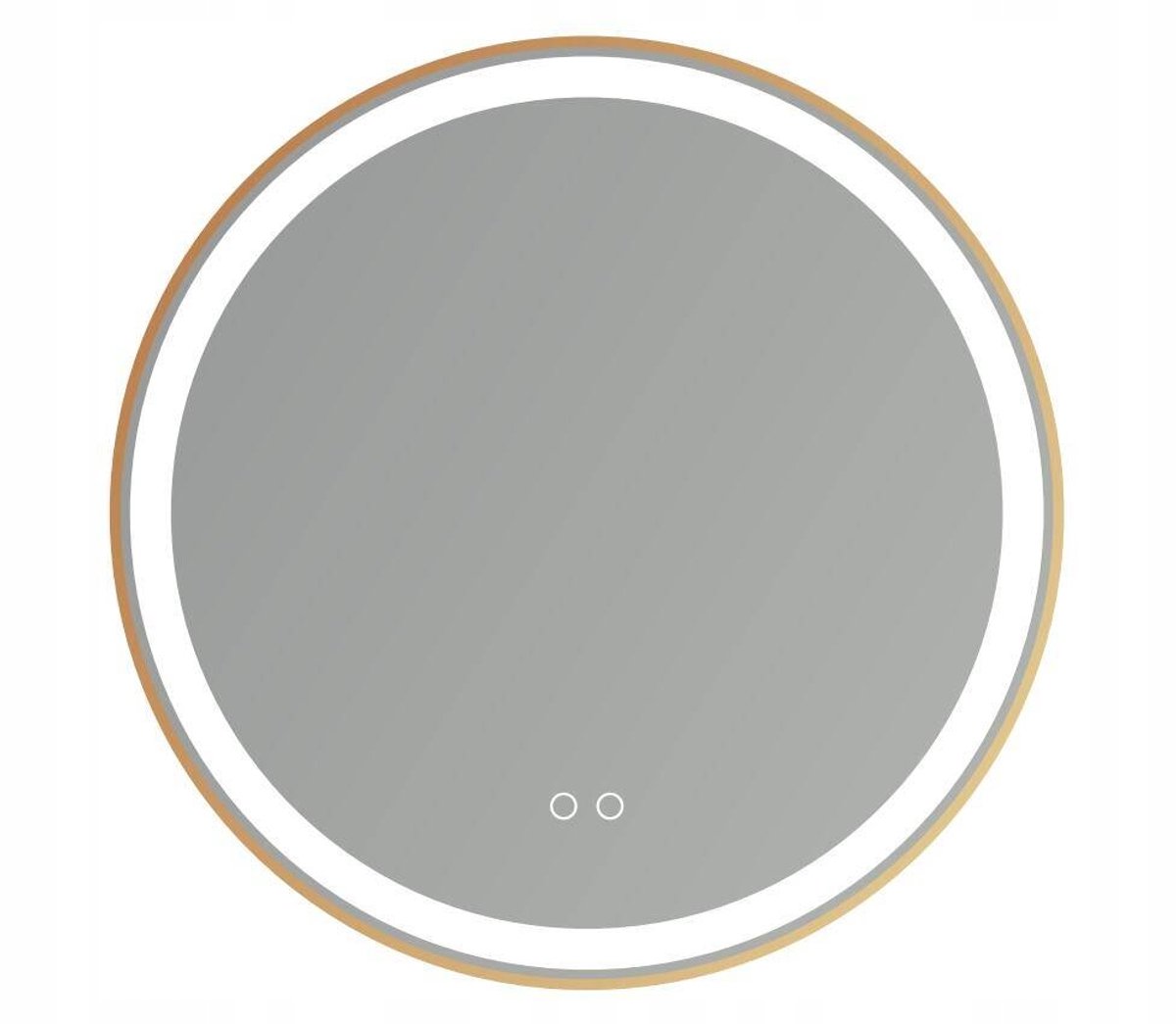 Merkloos Rond LED Badkamerspiegel 60cm Goud Anti-Mist 3 Kleuren Licht
