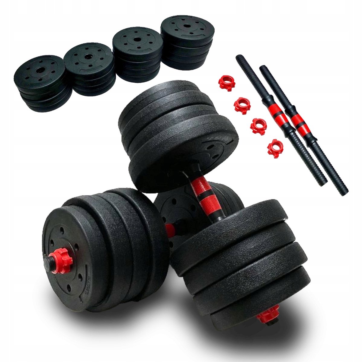 Merkloos Verstelbare Halterset 2x15kg (30kg) - Ideaal voor Krachttraining