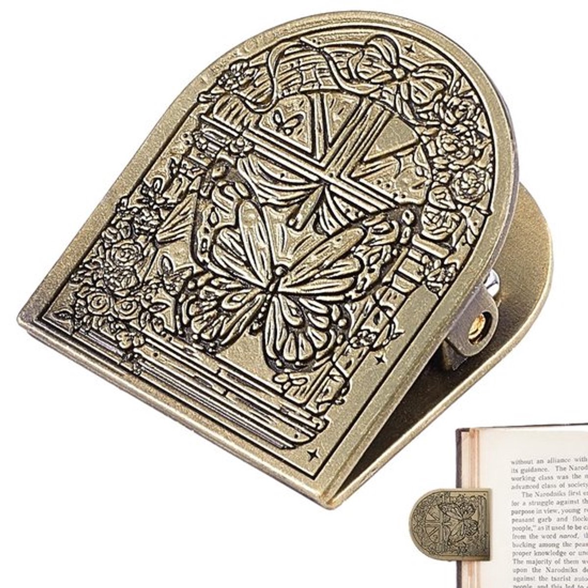 Metalen Boek Clips Vlinder Decoratie voor Reizigers Notitieboek