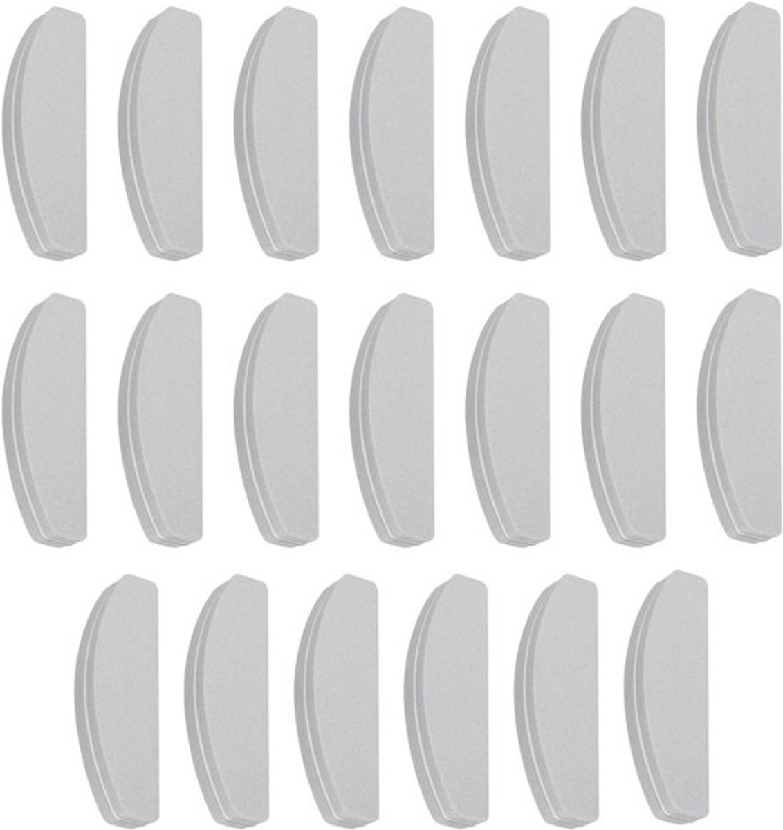 20-delige set mini-nagelvijlen en nagelschuurblokken voor acryl- en natuurlijke nagels, grijs, professionele nagelpolijstset met bulk nagelbuffing polijstblokken, korrel 100/180