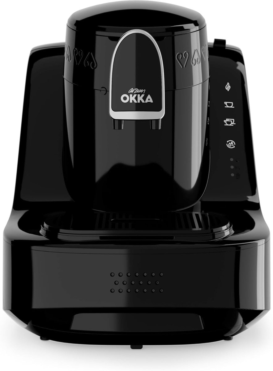Turkse Koffiemachine - Espresso Maker - Koffie Zetten - Afneembaar Waterreservoir - 25.5 x 32 x 33 cm - Chroom