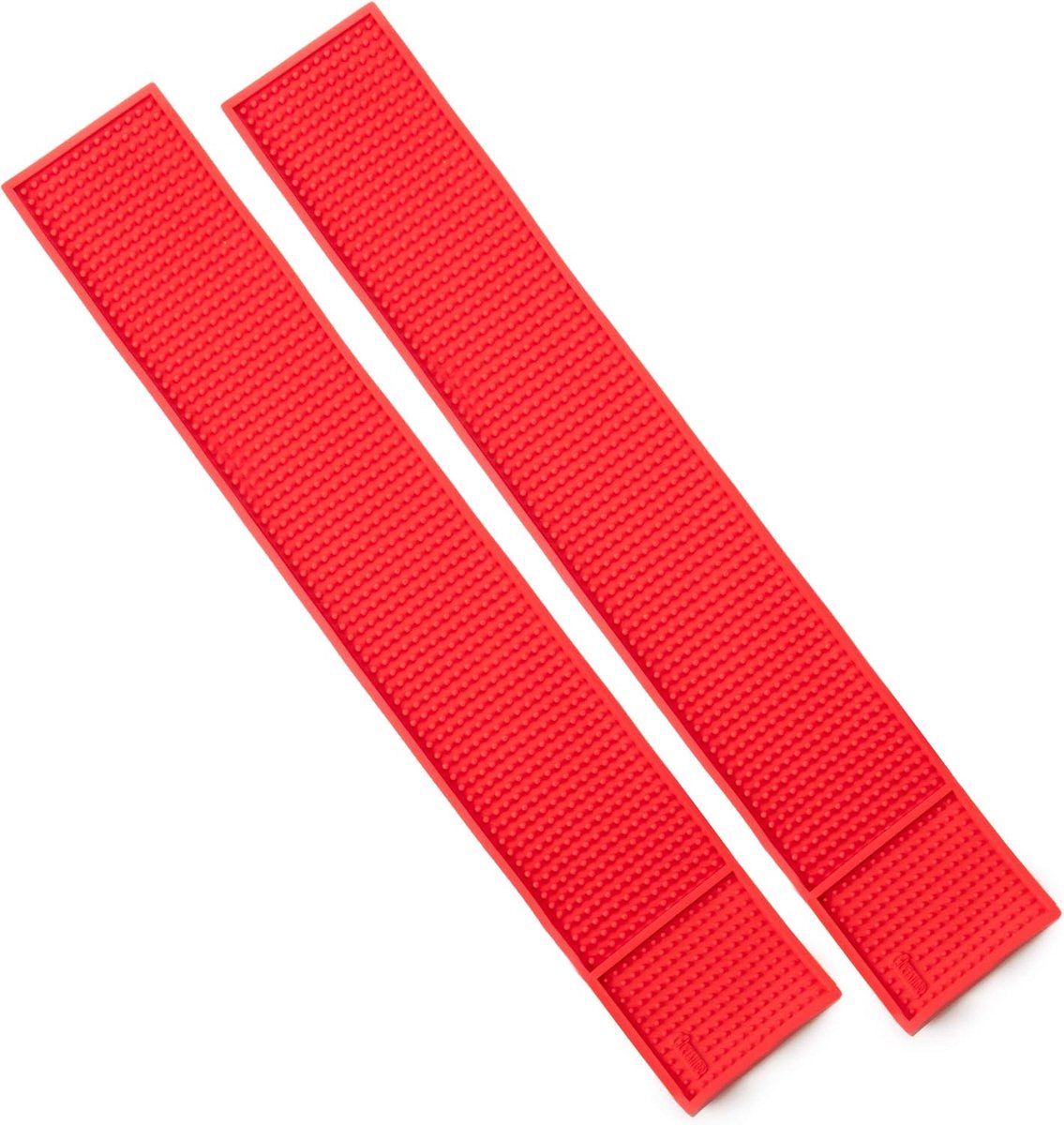 Rubberen Bar Mat - Antislip Onderlegger - Dranken Serveren - Vaatwasserbestendig - 60 x 10 cm - Rood