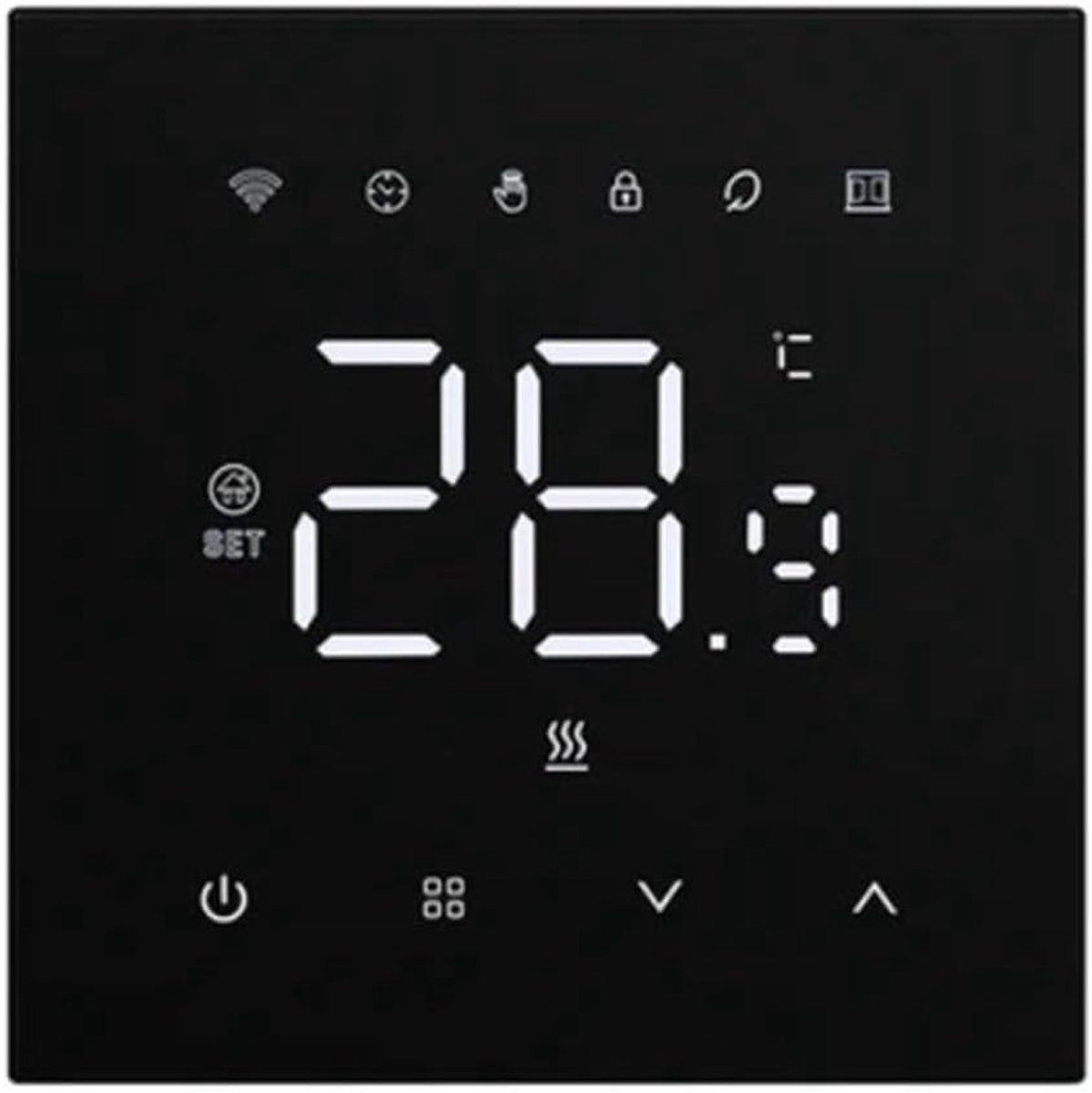 Tuya Smart WiFi Thermostaat Warme Vloerverwarming 220v 16A Gasboiler Elektrische Temperatuurregelaar Home Zwart