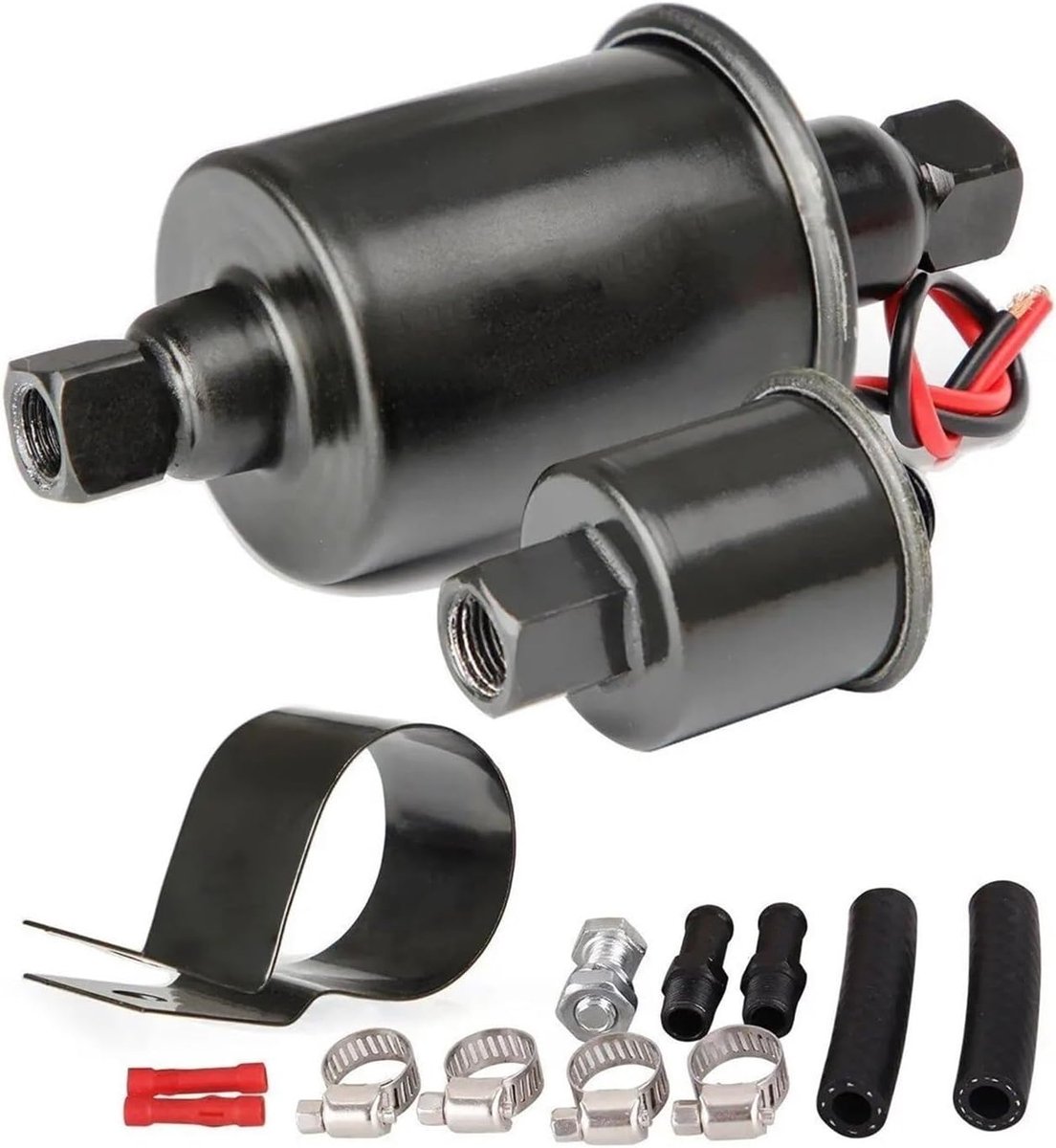 Elektrische Brandstofpomp - Brandstofpomp Benzine Diesel - Motor Laten Draaien - Zelfaanzuigend - 5-9 PSI - Wit